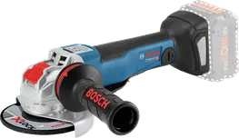 Bosch GWX 18V-10 angle grinder kit with battery and case.