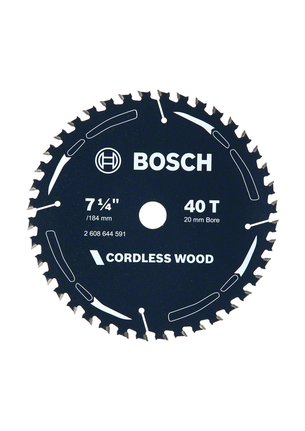 Bosch cordless wood circular saw blade 7 1/4 inch 40 teeth.