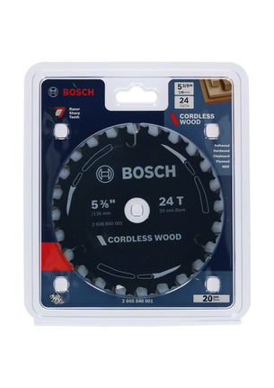 Bosch cordless wood saw blade 5 3/8″ 24T.
