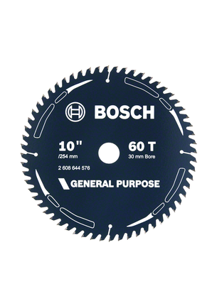 General purpose circular saw blade 10 inch 60 teeth Bosch general purpose 10 inch 60 teeth saw blade.