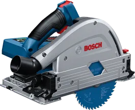 Bosch GKT 18V-52 cordless track saw for precise cutting.