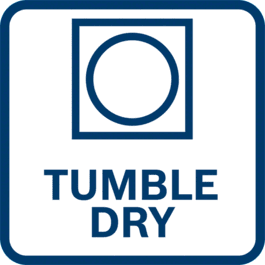  Tumble dry on a low temperature setting.