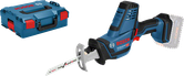 Bosch GSA 18V-LI C cordless reciprocating saw with case.