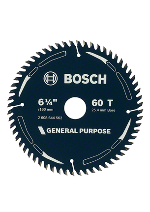 Bosch general purpose 6 1/4 inch 60 teeth saw blade.