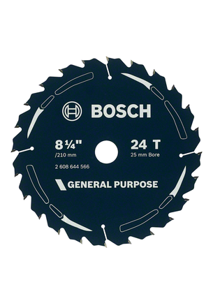 Bosch general purpose 8 1/4 inch 24 tooth saw blade.