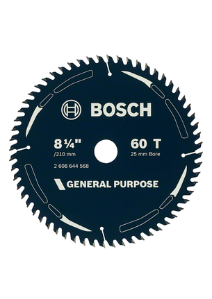 Bosch general purpose 8 1/4 inch 60 teeth saw blade.