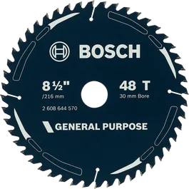 Bosch general purpose circular saw blade 8 1/2 inch 48 teeth.
