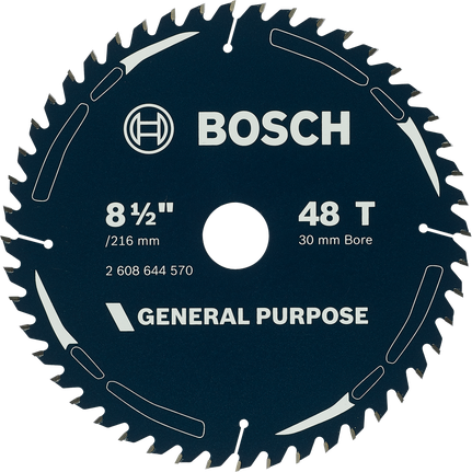 General purpose circular saw blade 8 1/2 inch 48 teeth Bosch general purpose circular saw blade 8 1/2 inch 48 teeth.
