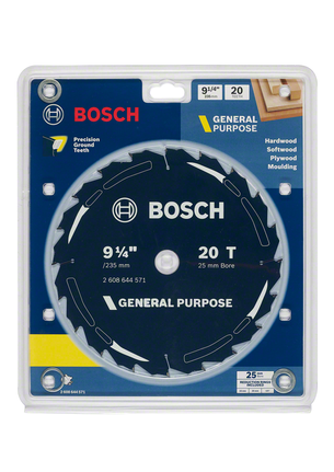 Bosch general purpose 9 1/4″ 20T circular saw blade.