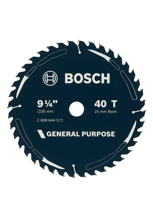 Bosch general purpose circular saw blade 9 1/4 inch 40 teeth.