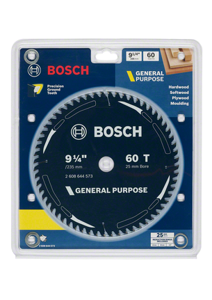 Bosch 9¼″ 60 teeth general purpose saw blade.