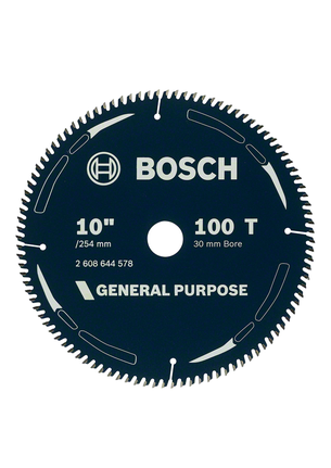 General purpose circular saw blade 10 inch 100 teeth Bosch general purpose 10 inch 100 teeth circular saw blade.