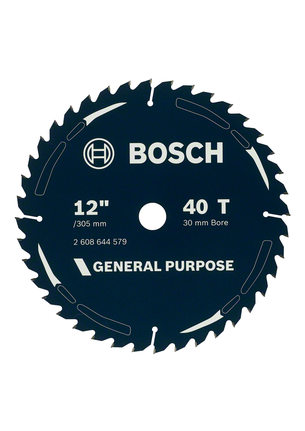 General purpose circular saw blade 12 inch 40 teeth Bosch general purpose 12 inch 40 teeth circular saw blade.