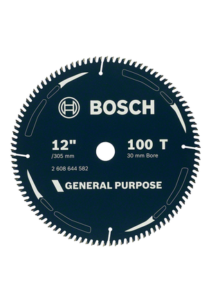 General purpose circular saw blade 12 inch 100 teeth Bosch general purpose 12 inch 100 teeth circular saw blade.