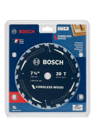 Bosch cordless wood circular saw blade 7 1/4″ 20 teeth.