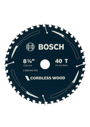 Bosch cordless wood circular saw blade 8 1/4 inch 40 teeth.