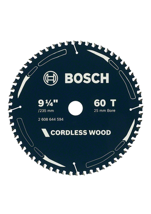 Bosch cordless wood circular saw blade 9 1/4 inch 60 teeth.