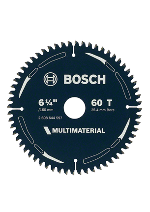 Multi Material circular saw blade 6 1/4 inch 60 teeth Bosch Multi Material 6 1/4 inch 60 teeth circular saw blade.