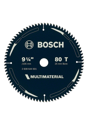 Multi Material circular saw blade 9 1/4 inch 80 teeth Bosch Multi Material circular saw blade 9 1/4 inch 80 teeth.