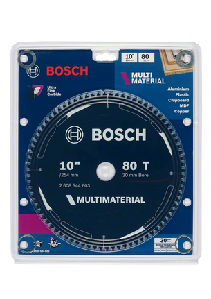 Bosch 10″ 80T multi material saw blade.