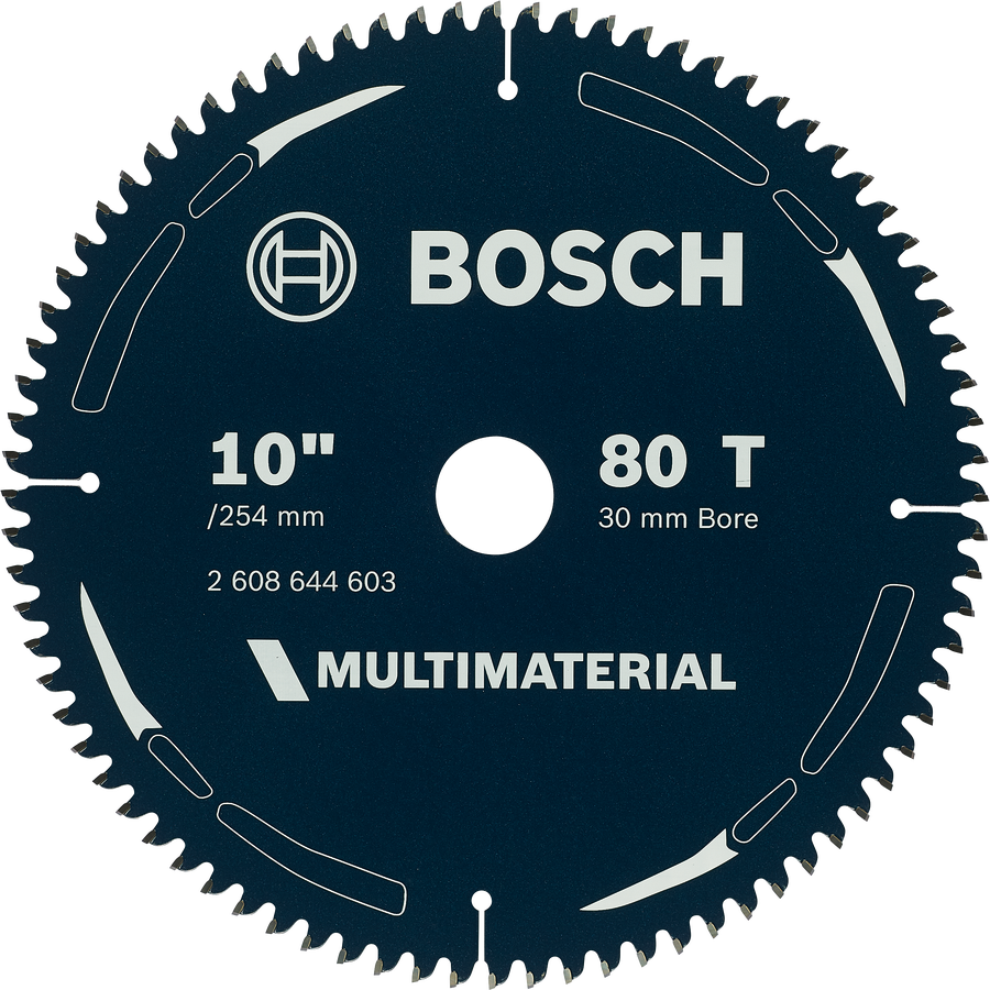 Bosch Multi Material circular saw blade 10 inch 80 teeth.