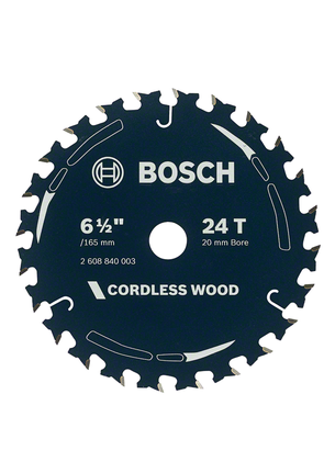 Bosch cordless wood circular saw blade 6 1/2 inch 24 teeth.
