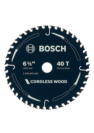 Bosch cordless wood circular saw blade 6 1/2 inch 40 teeth.