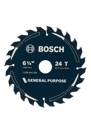 Bosch general purpose 6 1/4 inch 24 teeth circular saw blade.