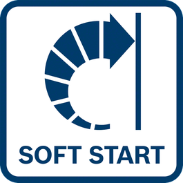 Soft start as the load and torque of the motor are temporarily reduced during start-up.