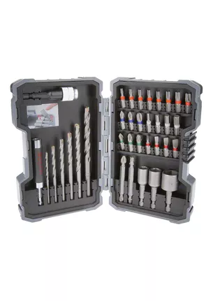Extra Hard Concrete Drill and Screwdriver Bit Set 35 Piece Bosch Professional