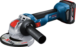 Bosch GWX 18V-10 cordless angle grinder with X-LOCK.
