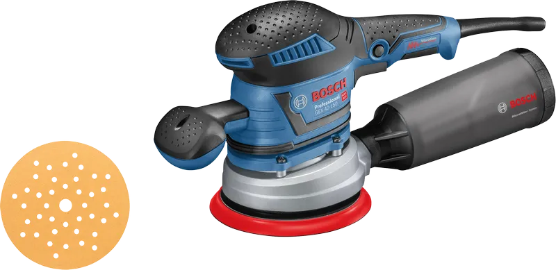 Bosch GEX 40-150 random orbit sander with dust box.