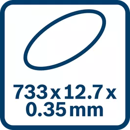 Saw band dimensions 733x12.7x0.35 mm