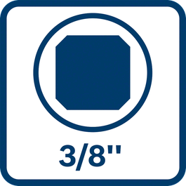 Bit insertion square, bit holder, 3/8“, external square