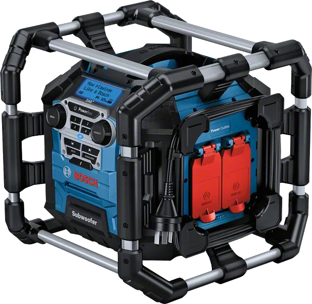 Bosch GPB 18V-5 SC jobsite radio with Bluetooth and DAB.