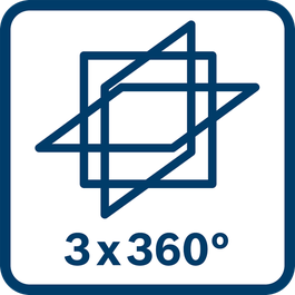 3 x 360° Laser lines