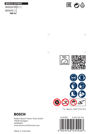 EXPERT HardCeramic X-LOCK Diamond Cutting Disc 115 x 22.23 x 1.4 x 10 mm Bosch EXPERT HardCeramic X-LOCK diamond cutting disc 115×22.23×1.4×10mm.