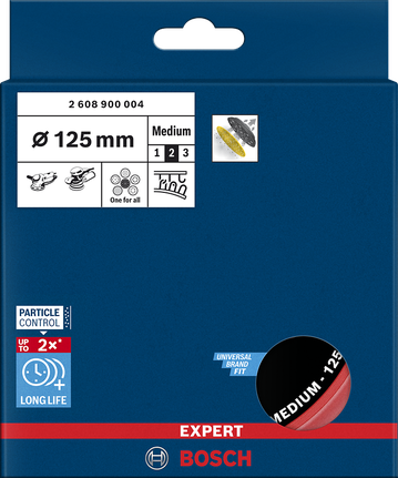 Bosch EXPERT Multihole Sanding Pad 125 mm medium.