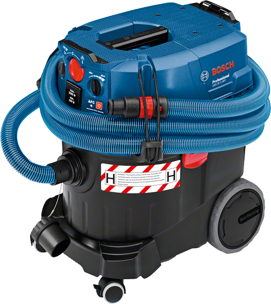 GAS 35 H AFC Bosch GAS 35 H AFC wet/dry extractor with 23L container.
