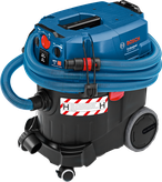 Bosch GAS 35 H AFC wet/dry extractor with 23L container.