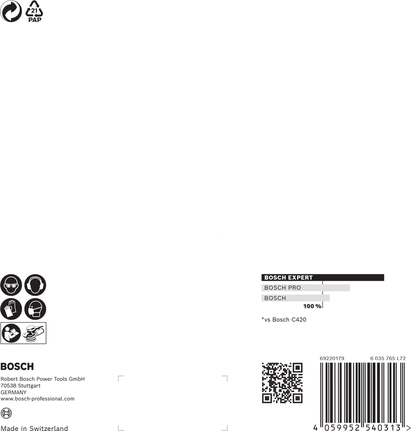 Bosch EXPERT M480 sanding net 150 mm.