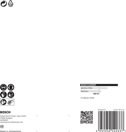 Bosch EXPERT M480 sanding net 150mm.