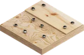 Wood with nails Wood with nails.