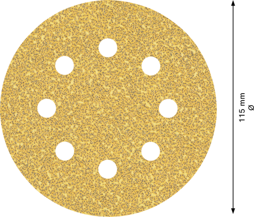 EXPERT C470 Sandpaper with 8 holes for Random Orbital Sanders 115 mm, G 40 5-pc EXPERT C470 Sandpaper with 8 holes for Random Orbital Sanders 115 mm, G 40 5-pc