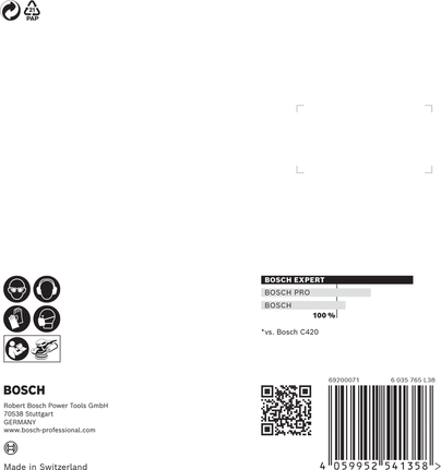 EXPERT C470 Sandpaper with 8 holes for Random Orbital Sanders 115 mm, G 120 5-pc EXPERT C470 Sandpaper with 8 holes for Random Orbital Sanders 115 mm, G 120 5-pc