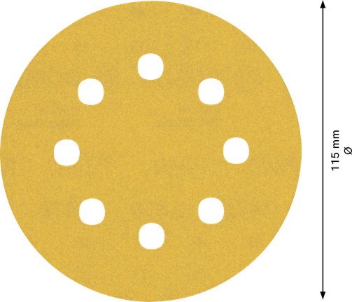 EXPERT C470 Sandpaper with 8 holes for Random Orbital Sanders 115 mm, G 240 5-pc EXPERT C470 Sandpaper with 8 holes for Random Orbital Sanders 115 mm, G 240 5-pc