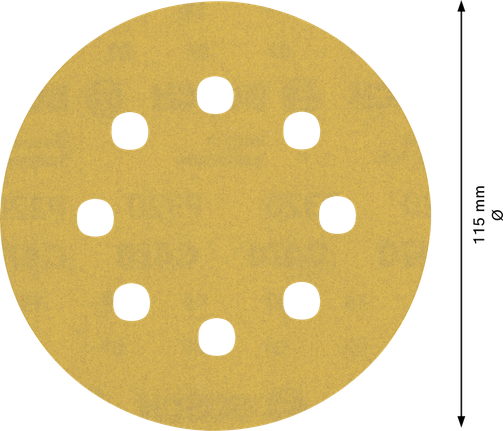 EXPERT C470 Sandpaper with 8 holes for Random Orbital Sanders 115 mm, G 320 5-pc EXPERT C470 Sandpaper with 8 holes for Random Orbital Sanders 115 mm, G 320 5-pc