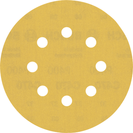 EXPERT C470 Sandpaper with 8 holes for Random Orbital Sanders 125 mm, G 400 5-pc EXPERT C470 Sandpaper with 8 holes for Random Orbital Sanders 125 mm, G 400 5-pc