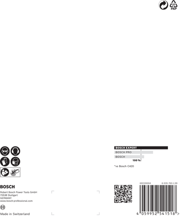 EXPERT C470 Sandpaper with 6 holes for Random Orbital Sanders 150 mm, G 40 5-pc EXPERT C470 Sandpaper with 6 holes for Random Orbital Sanders 150 mm, G 40 5-pc