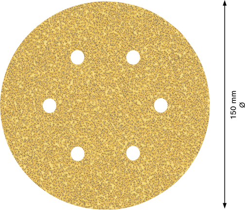 EXPERT C470 Sandpaper with 6 holes for Random Orbital Sanders 150 mm, G 40 5-pc EXPERT C470 Sandpaper with 6 holes for Random Orbital Sanders 150 mm, G 40 5-pc